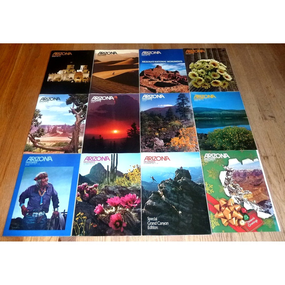 Arizona Highways Magazine 1978 Full Year 12 Issues Vintage Lot/Binder VG